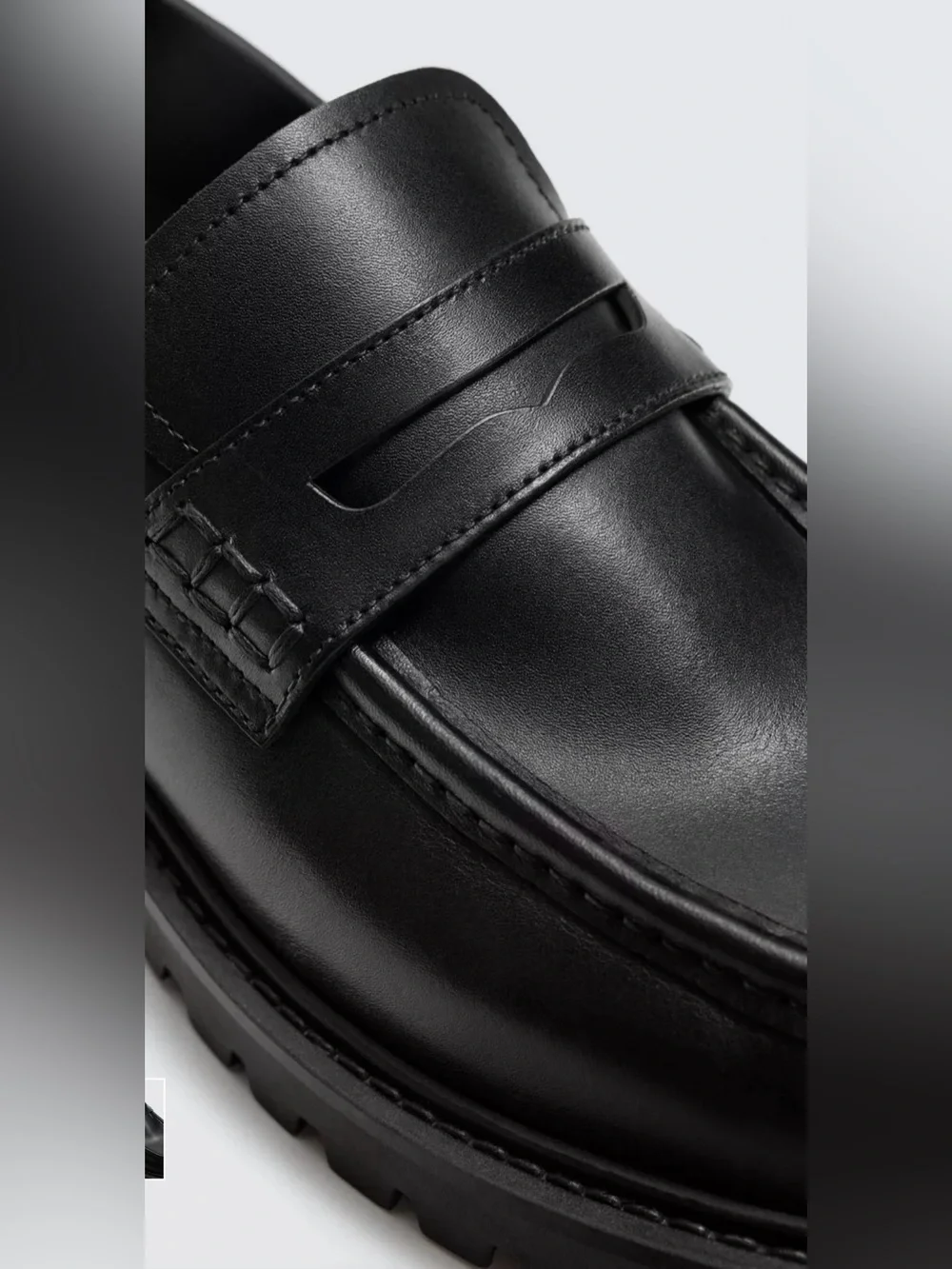 Zara Leather Penny Loafers EUR 41